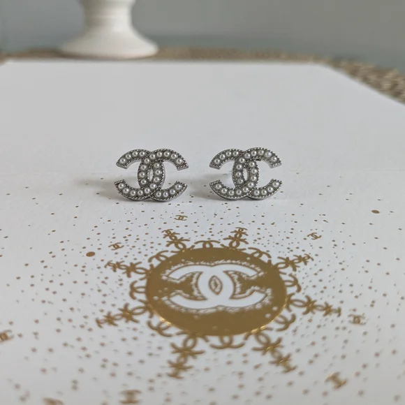 Chanel Silver Earrings - Picture 3 of 5